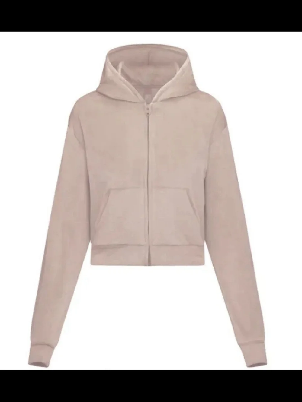 Skims Velour Zip-Up Hoodie Jacket Size 3XL Cropped